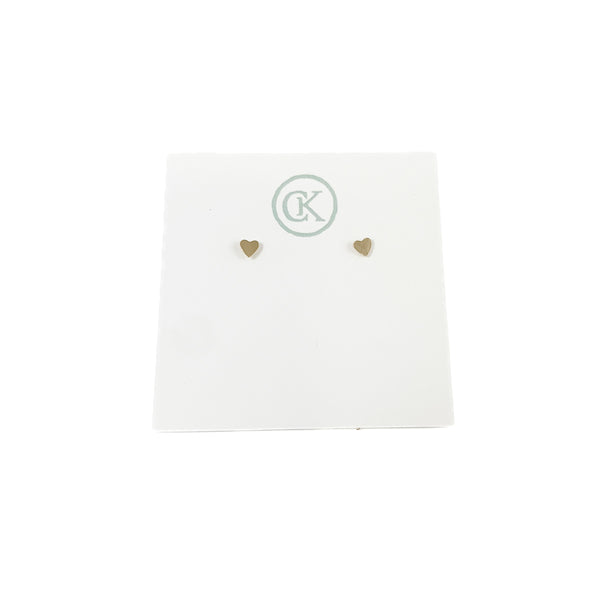 Mini Heart Stud - gold-filled