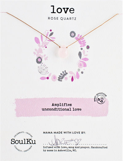 Love Necklace - Rose Quartz