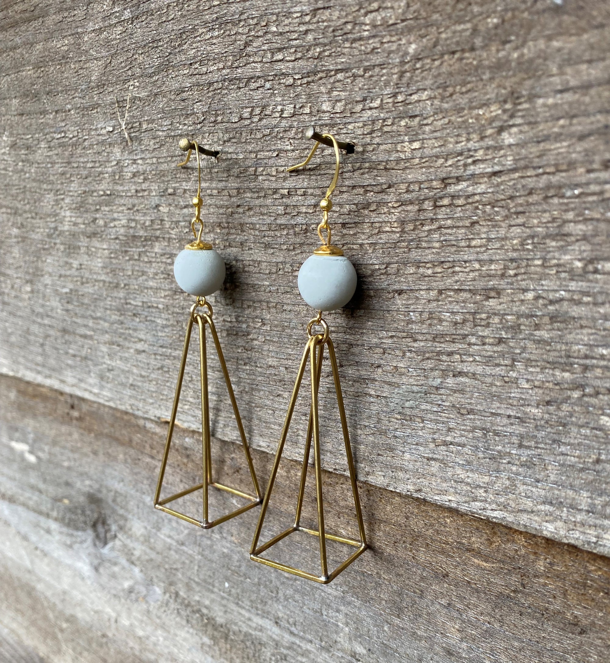 Concrete Mid Century Modern Earrings