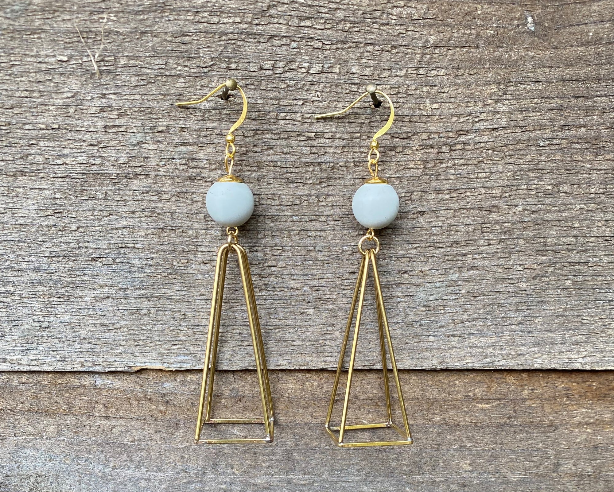 Concrete Mid Century Modern Earrings