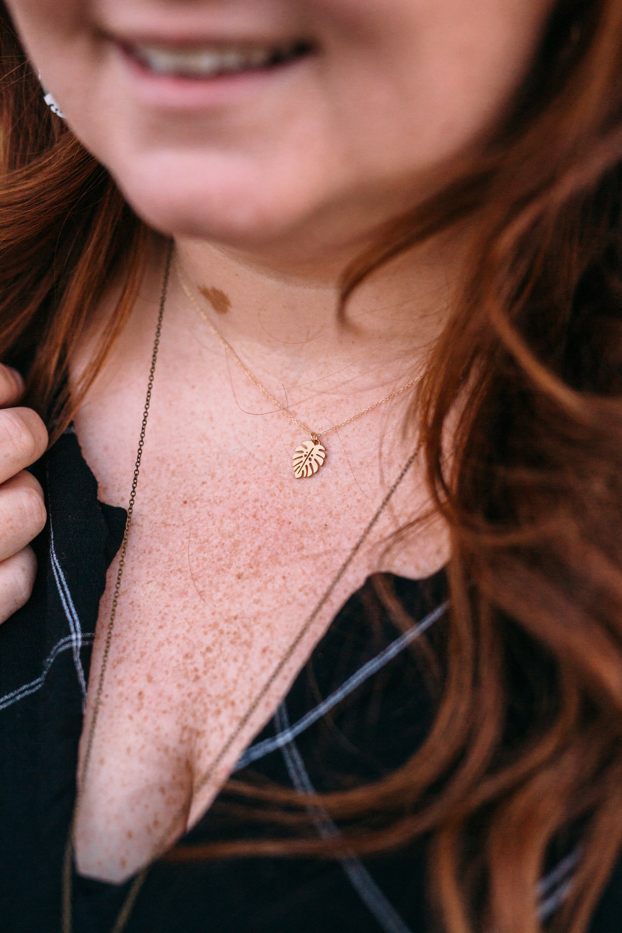 Monstera Necklace - Small