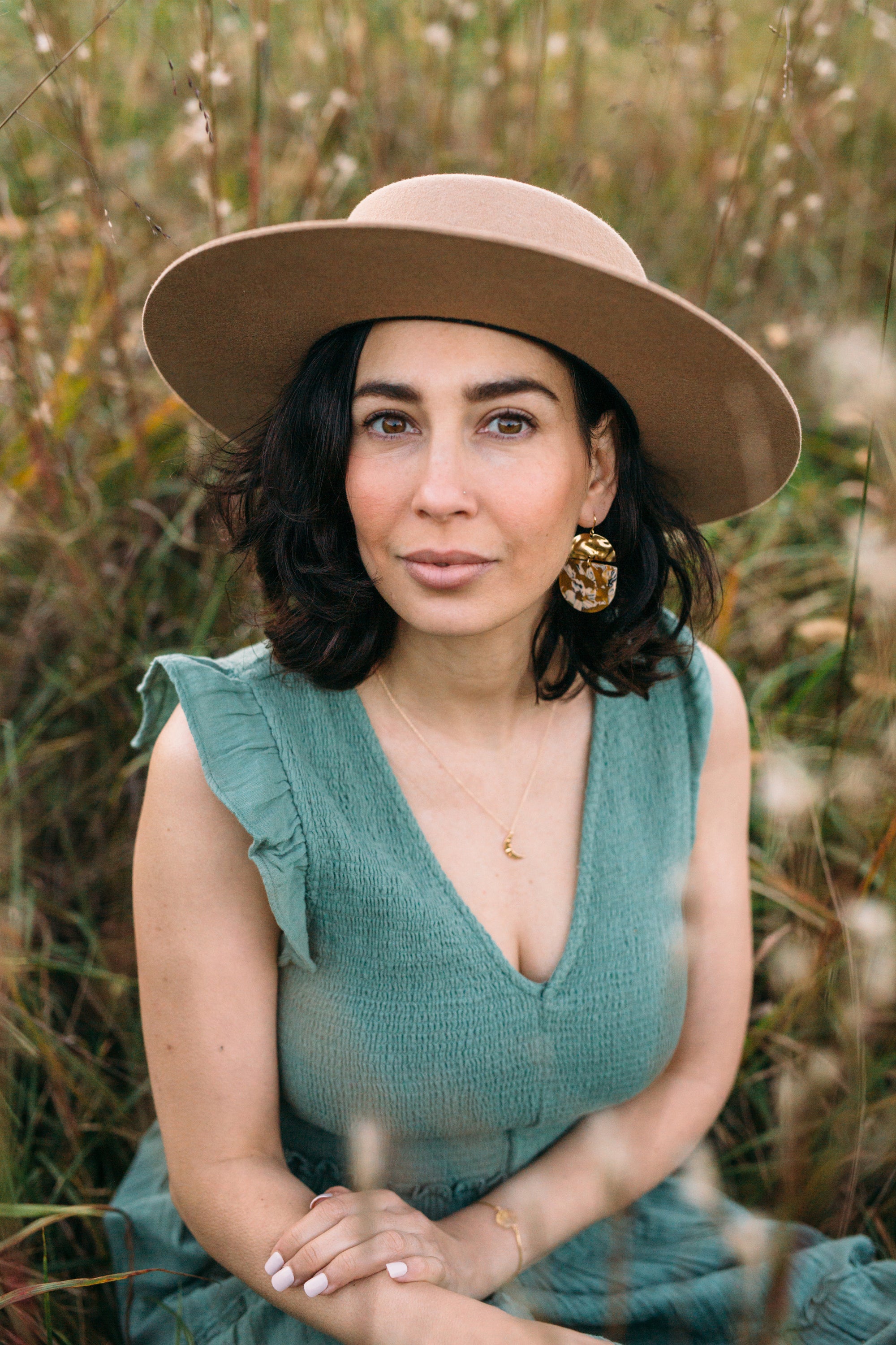 Crescent Hammered Moon Necklace