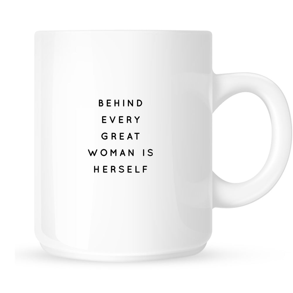 Behind Every Great Woman is Herself Mug