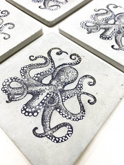 Octopus Concrete Coasters