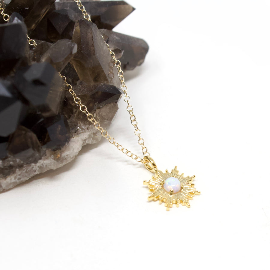 Opal Sun Necklace