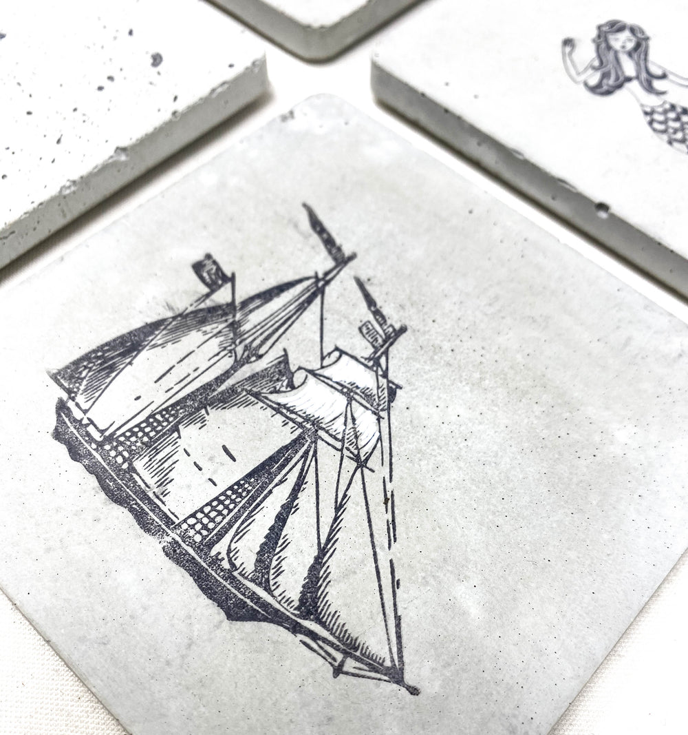 Nautical Concrete Coasters