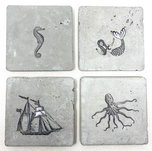 Nautical Concrete Coasters