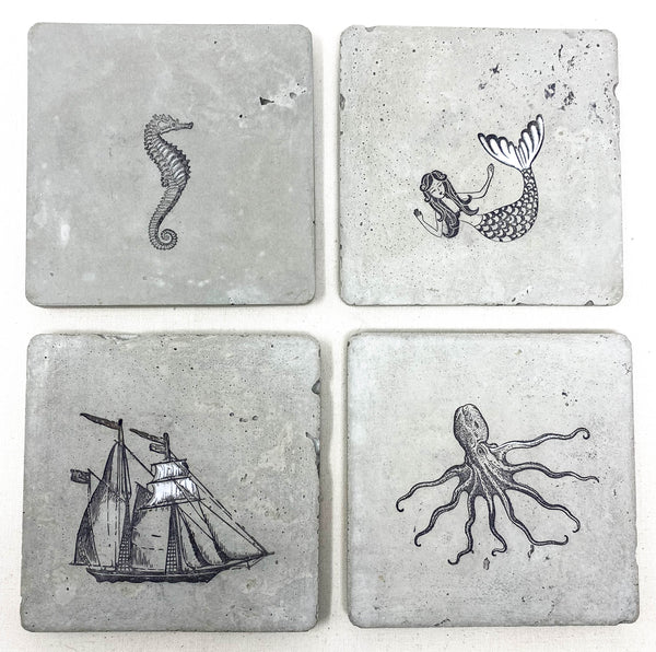 Nautical Concrete Coasters