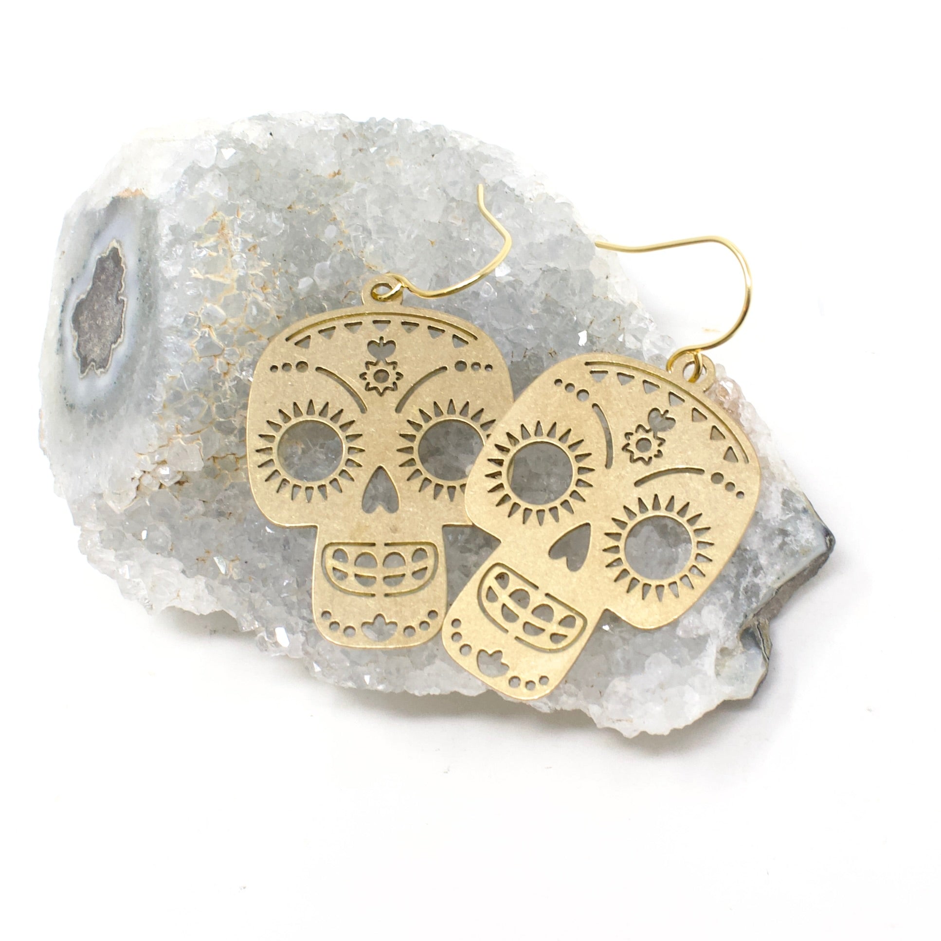 Skull Brass Earrings