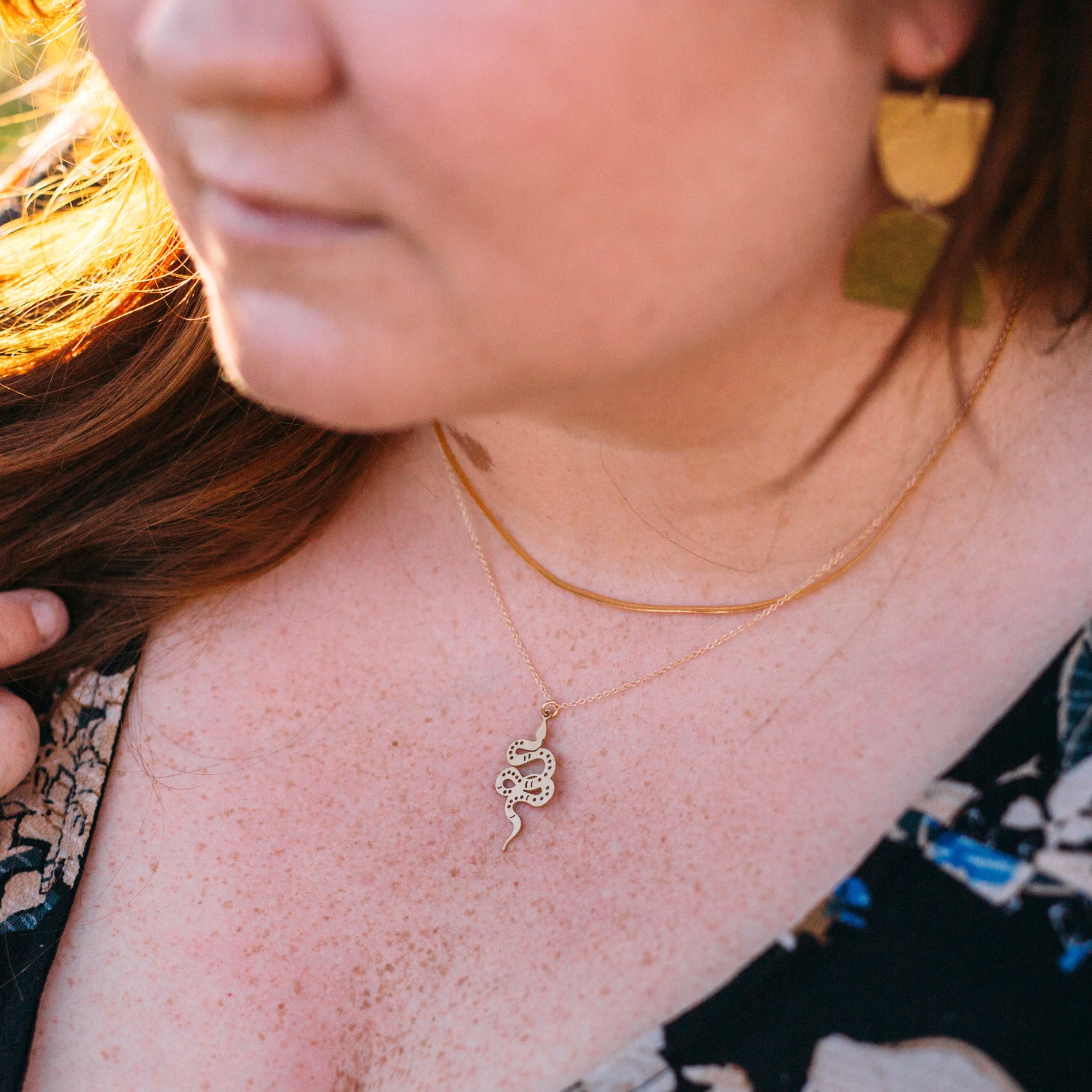 Brass Snake Necklace