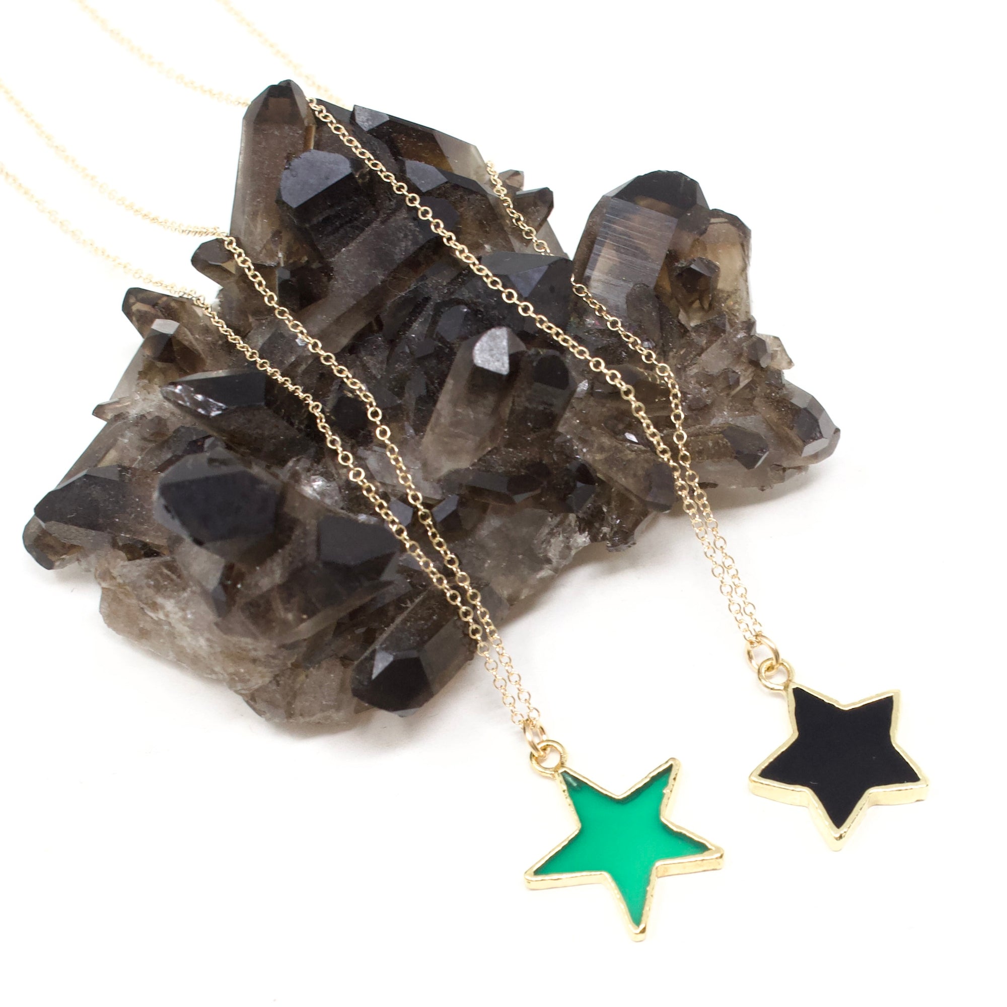 Star Necklace - Flat Gemstone