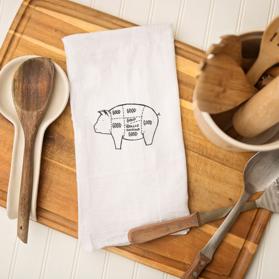 Tea Towel - Really Good Pig Parts
