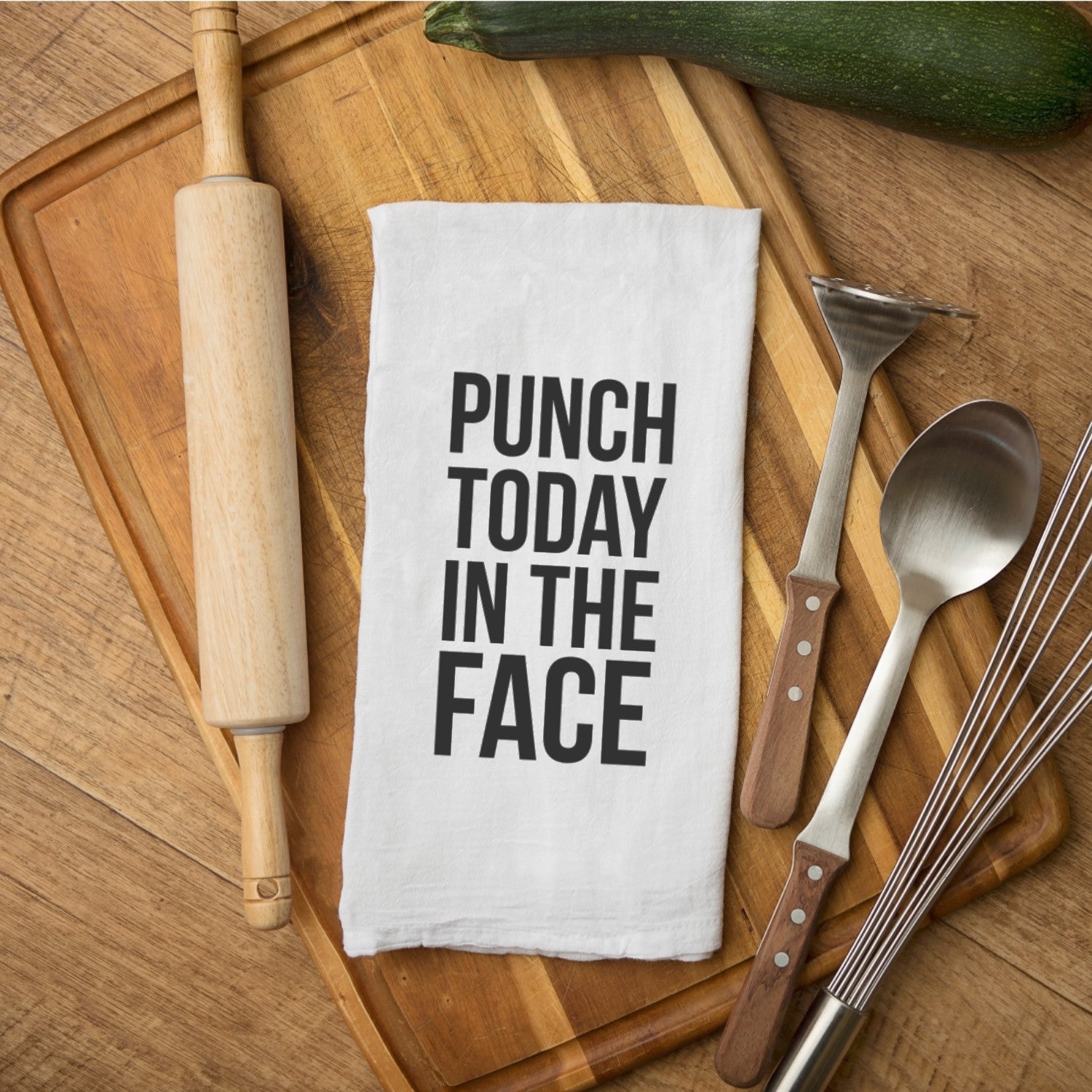 Tea Towel - Punch Today in the Face