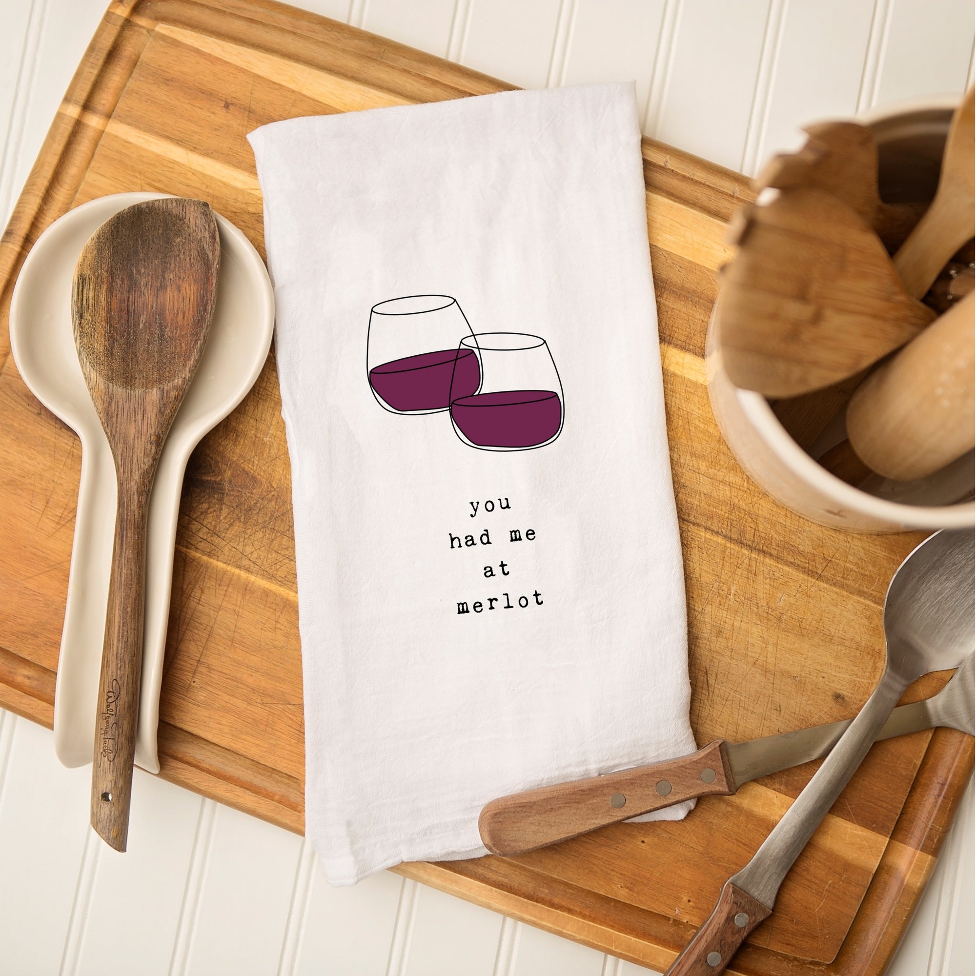 Tea Towel - You Had Me at Merlot