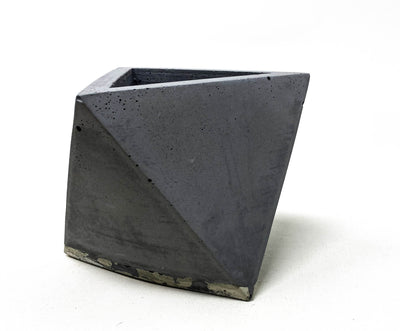 Concrete Geometric Tetrahedron Pot