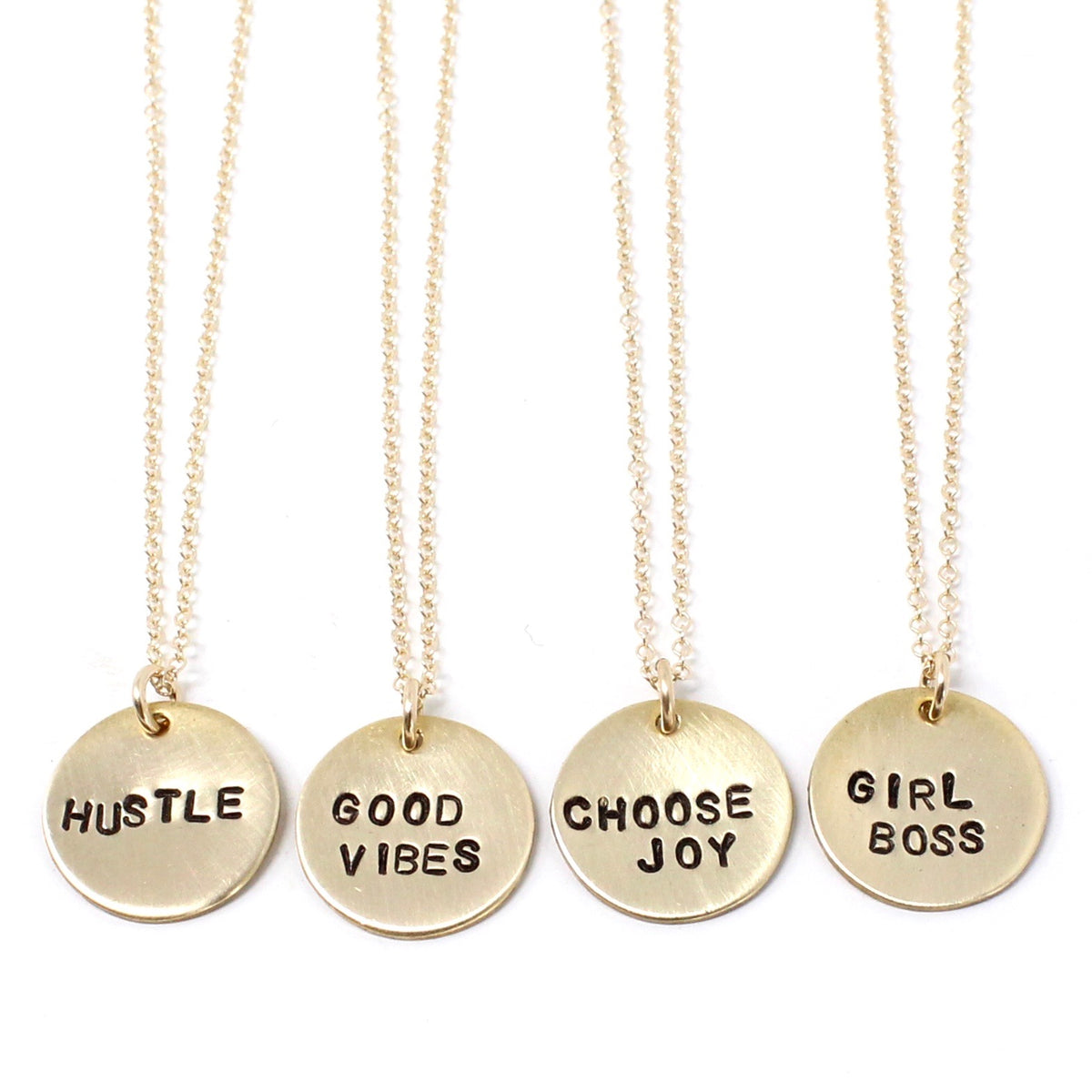 Stamped Phrase Necklace - Large
