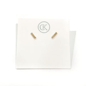 WHS 2026 XS Bar Stud Earrings - gold-filled