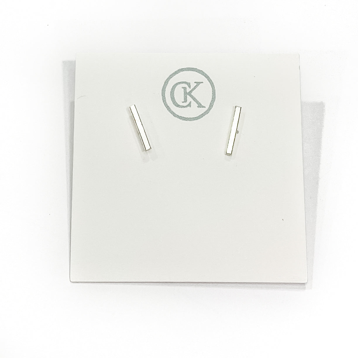 WHS Medium Bar Stud Earrings - sterling silver
