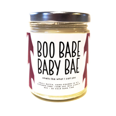 Boo Babe Baby Bae candle